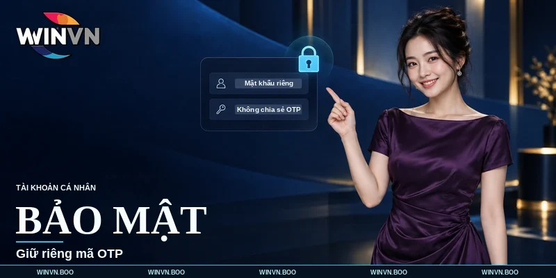 Bảo mật tài khoản WINVN với lưu ý về mật khẩu riêng và mã OTP Bảo mật tài khoản WINVN với lưu ý về mật khẩu riêng và mã OTP